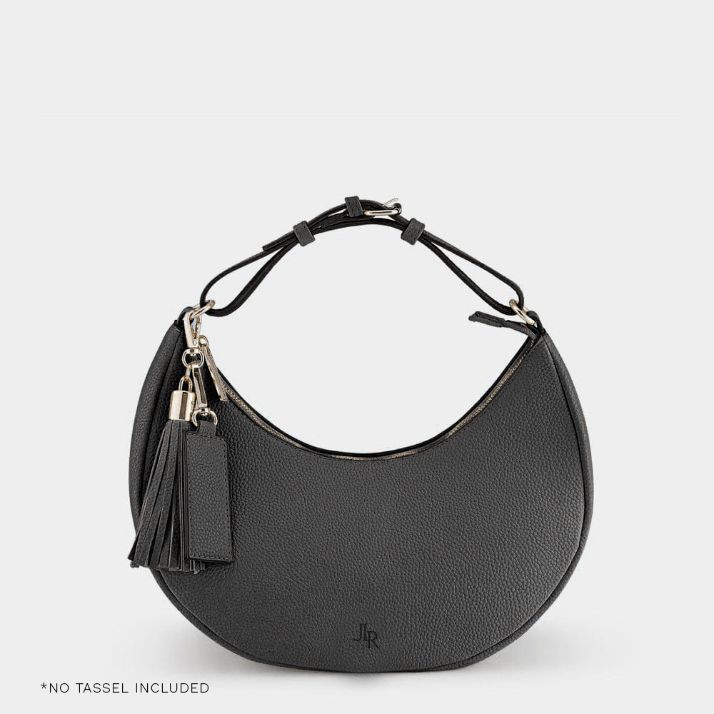Black Rudy Midi Half Moon Bag