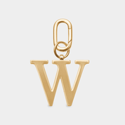 W - Gold Metal Letter Keyring - JLR London