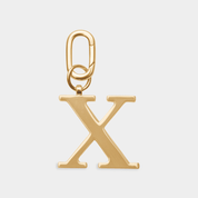 X - Gold Metal Letter Keyring - JLR London