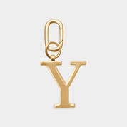 Y - Gold Metal Letter Keyring - JLR London