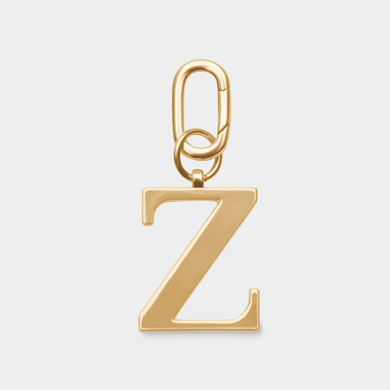 Z - Gold Metal Letter Keyring - JLR London