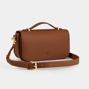 Cambridge Luxe Leather Top Handle Bag - Tan - JLR London