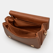Cambridge Luxe Leather Top Handle Bag - Tan - JLR London