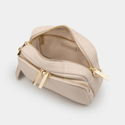 Chelsea Maxi Crossbody Luxe Leather Bag - Ecru - JLR London