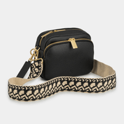Chelsea Midi Crossbody Luxe Leather Bag - Black - JLR London