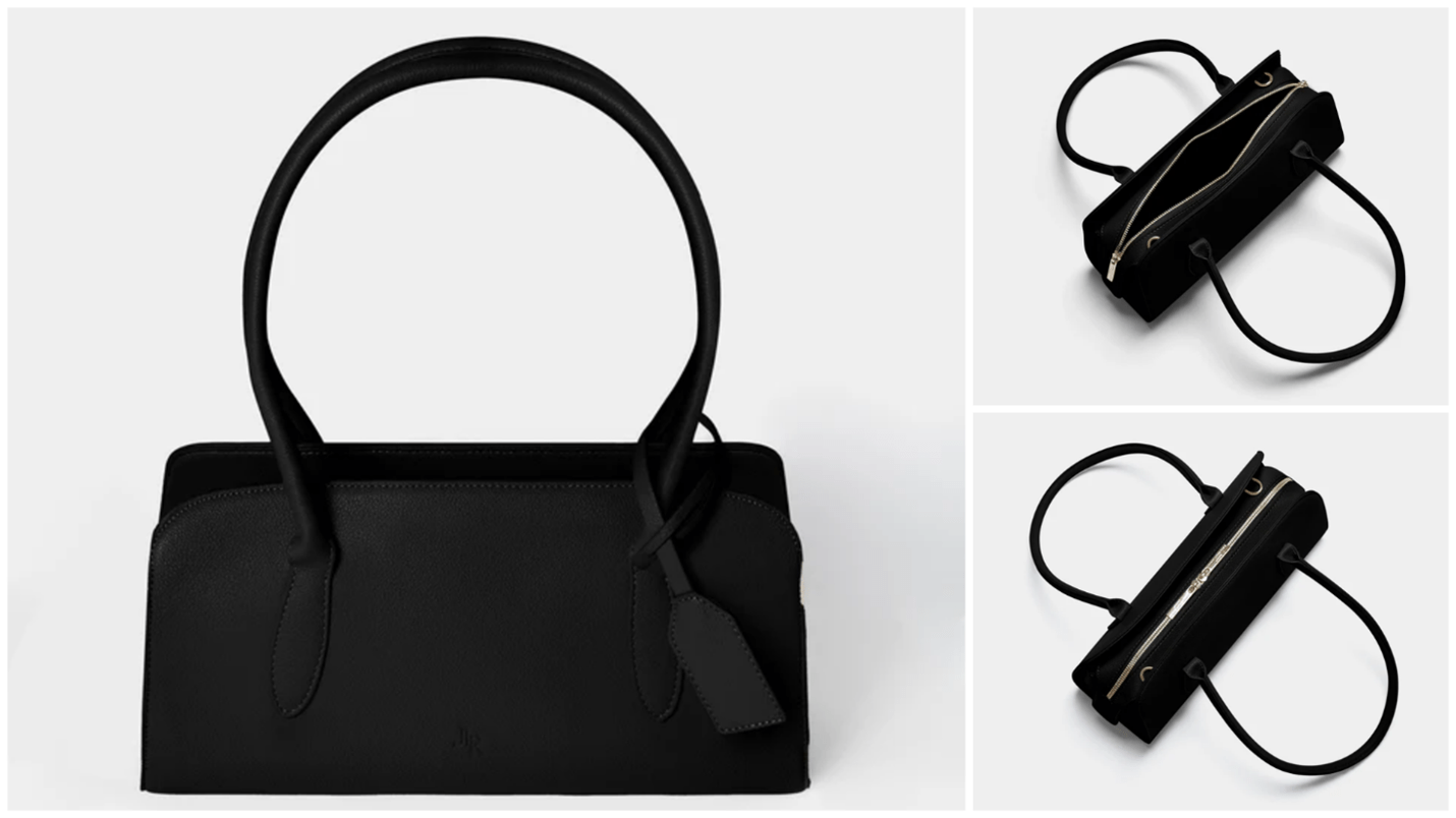 The Perfect Party Companion The Hampshire East West Bag in Black - JLR London