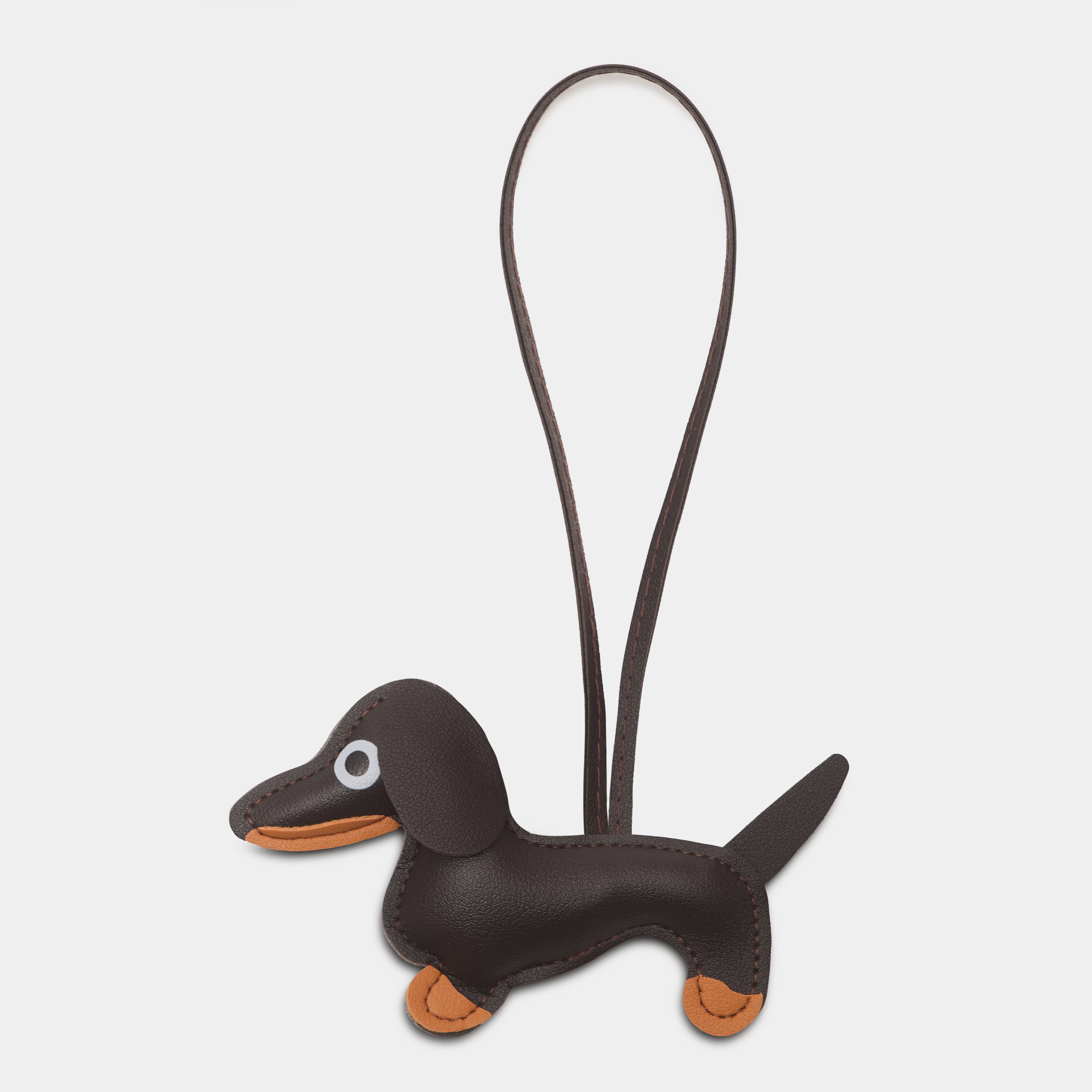 Dachshund Dog Charm – Brown & Tan