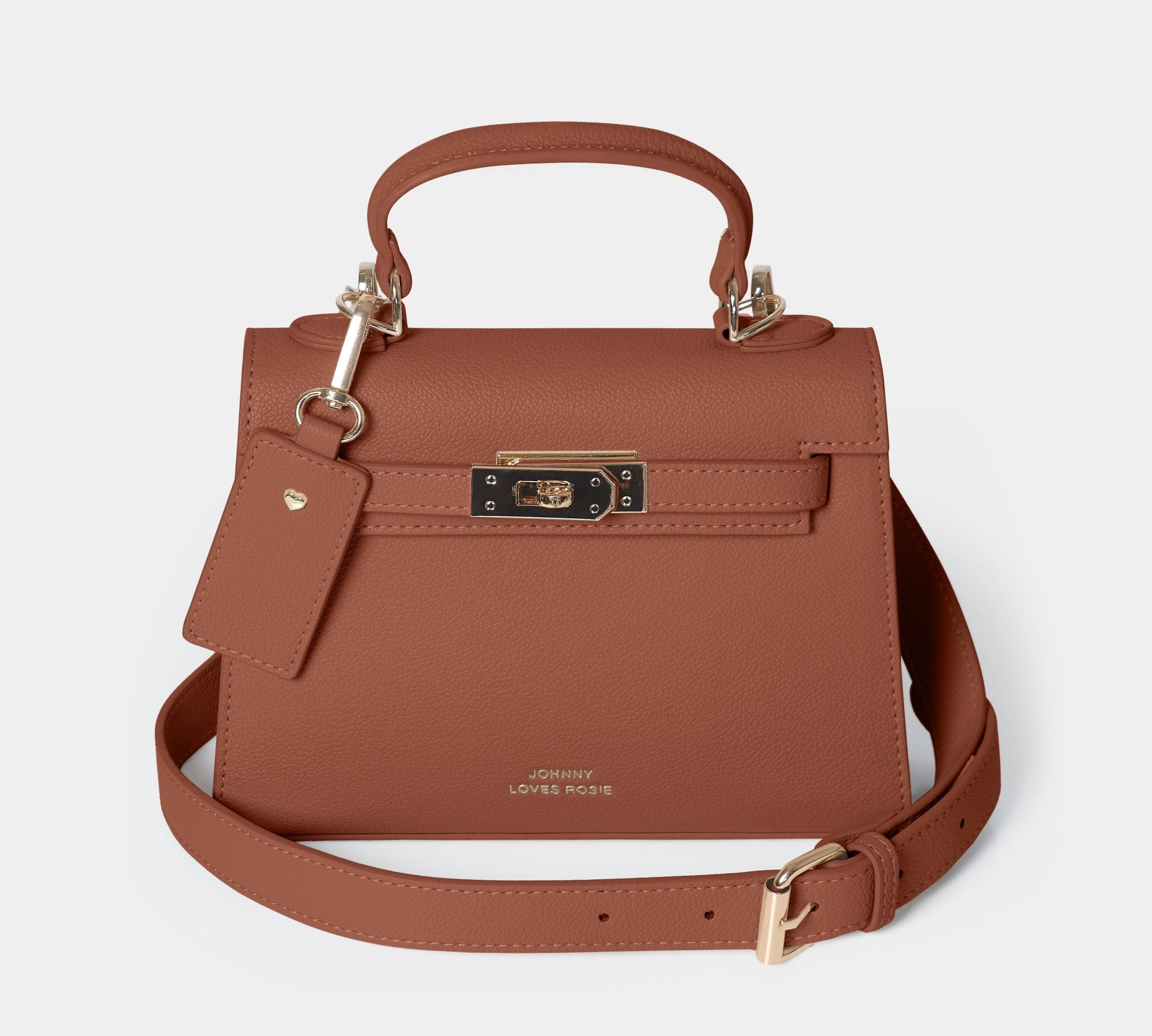 Willow Top Handle Tote Bag Dark Tan - JLR London