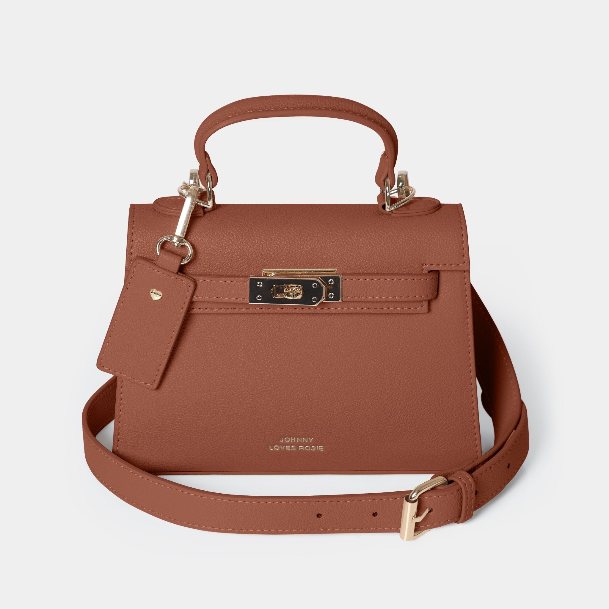 Willow Top Handle Tote Bag Dark Tan - JLR London