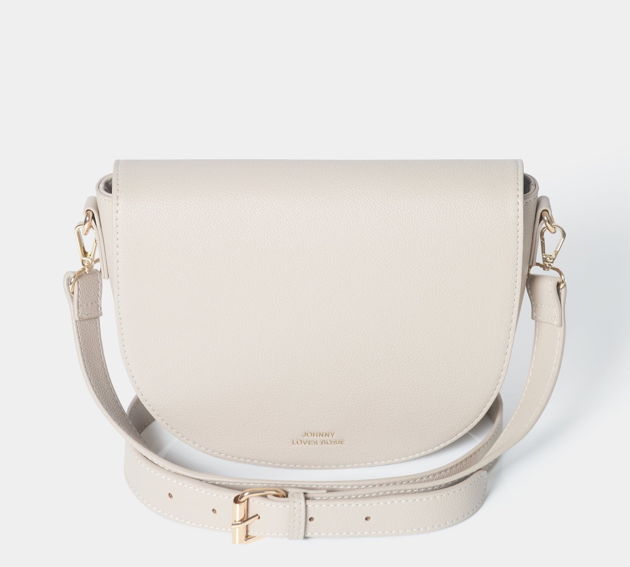 Sadie Half Moon Saddle Bag Taupe - Johnny Loves Rosie - JLR London