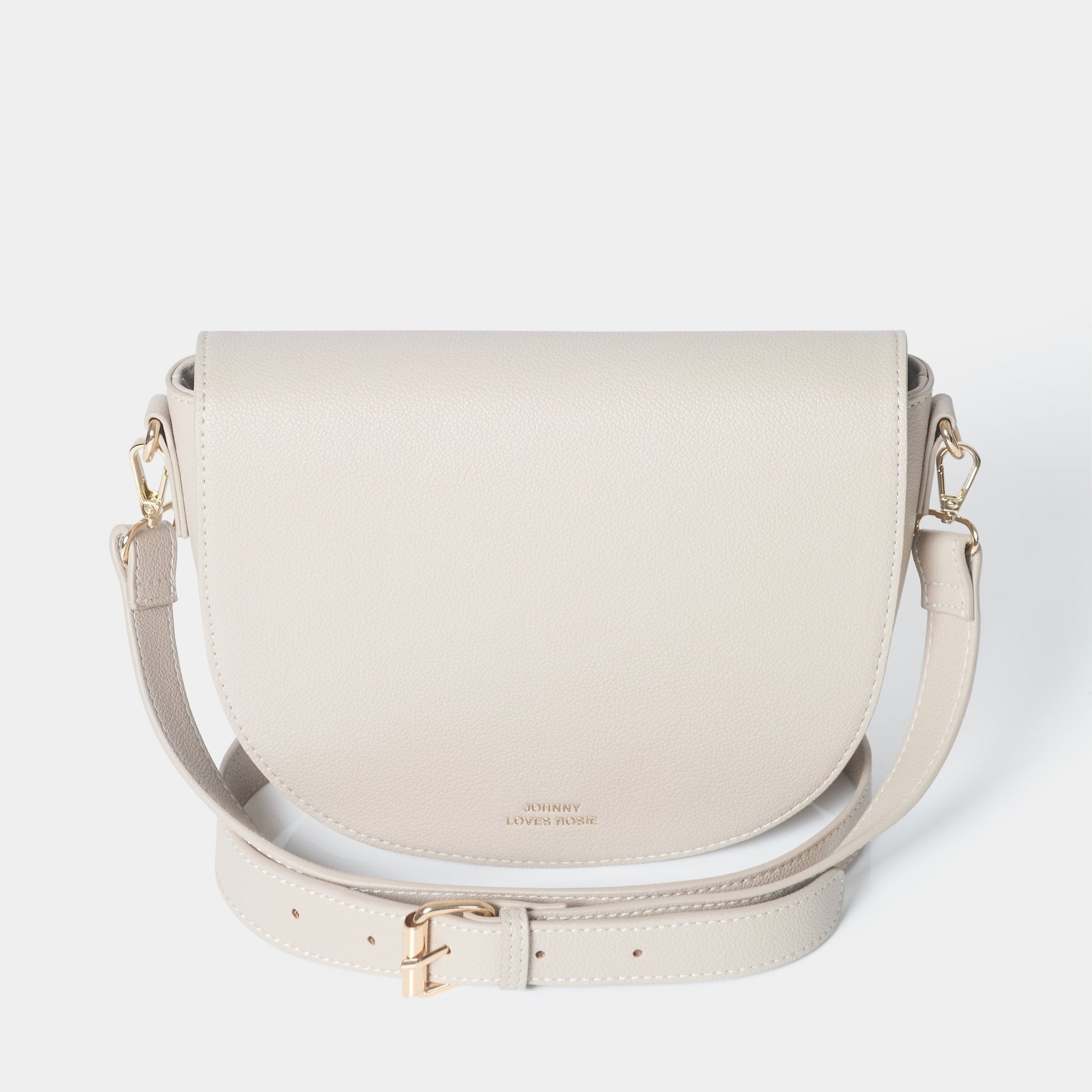 Sadie Half Moon Saddle Bag Taupe - Johnny Loves Rosie - JLR London