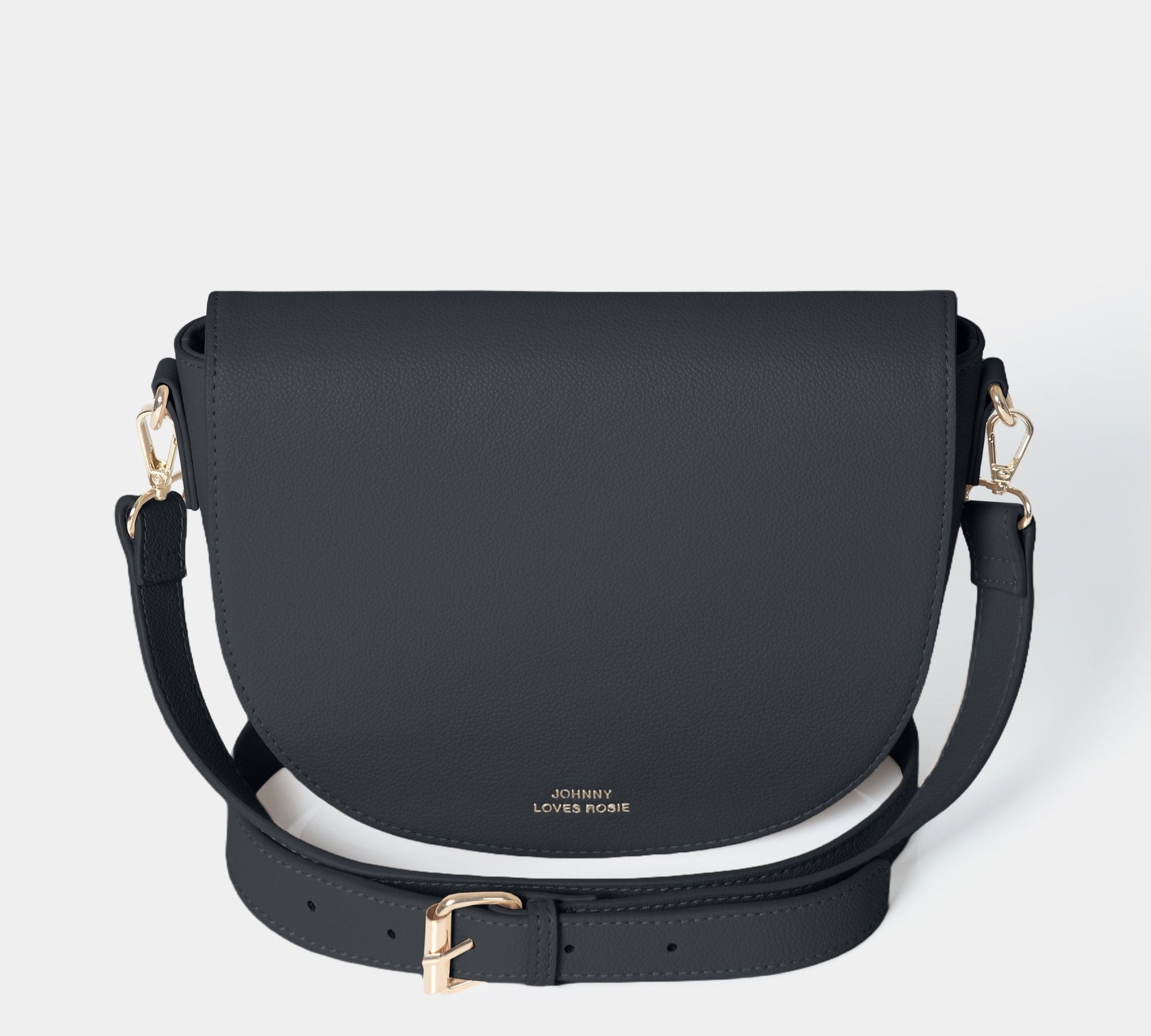 Sadie Half Moon Saddle Bag Black - Johnny Loves Rosie - JLR London