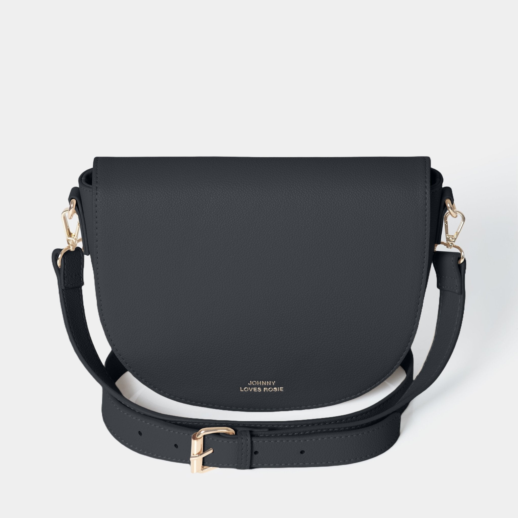 Sadie Half Moon Saddle Bag Black - Johnny Loves Rosie - JLR London