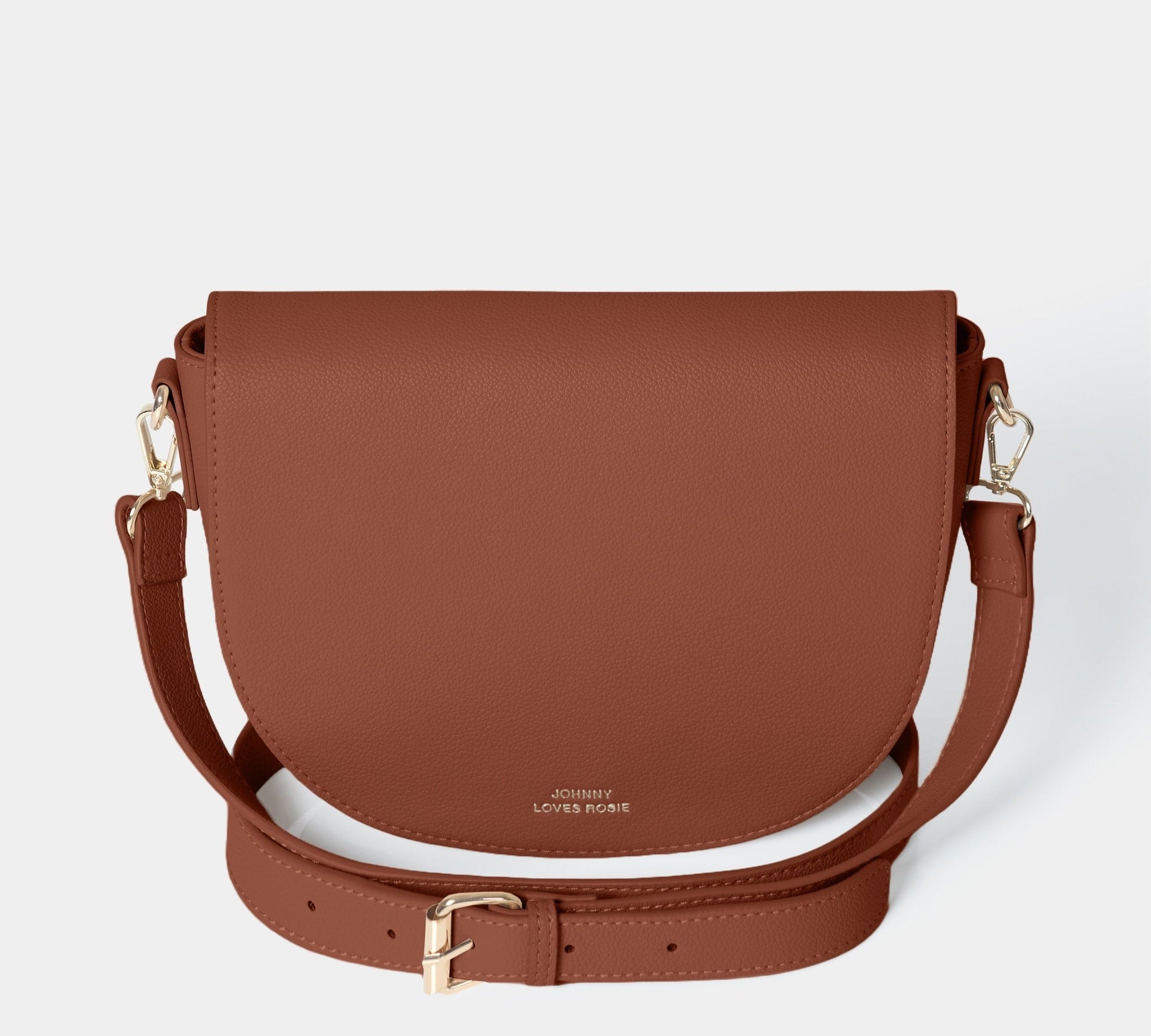 Sadie Half Moon Saddle Bag Dark Tan - Johnny Loves Rosie - JLR London