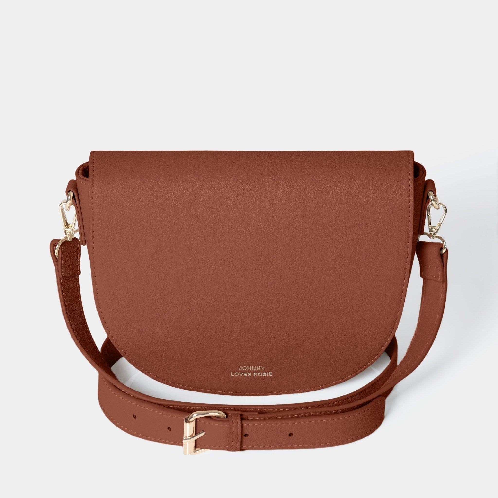 Sadie Half Moon Saddle Bag Dark Tan - Johnny Loves Rosie - JLR London