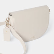 Sadie Half Moon Saddle Bag Taupe - Johnny Loves Rosie - JLR London
