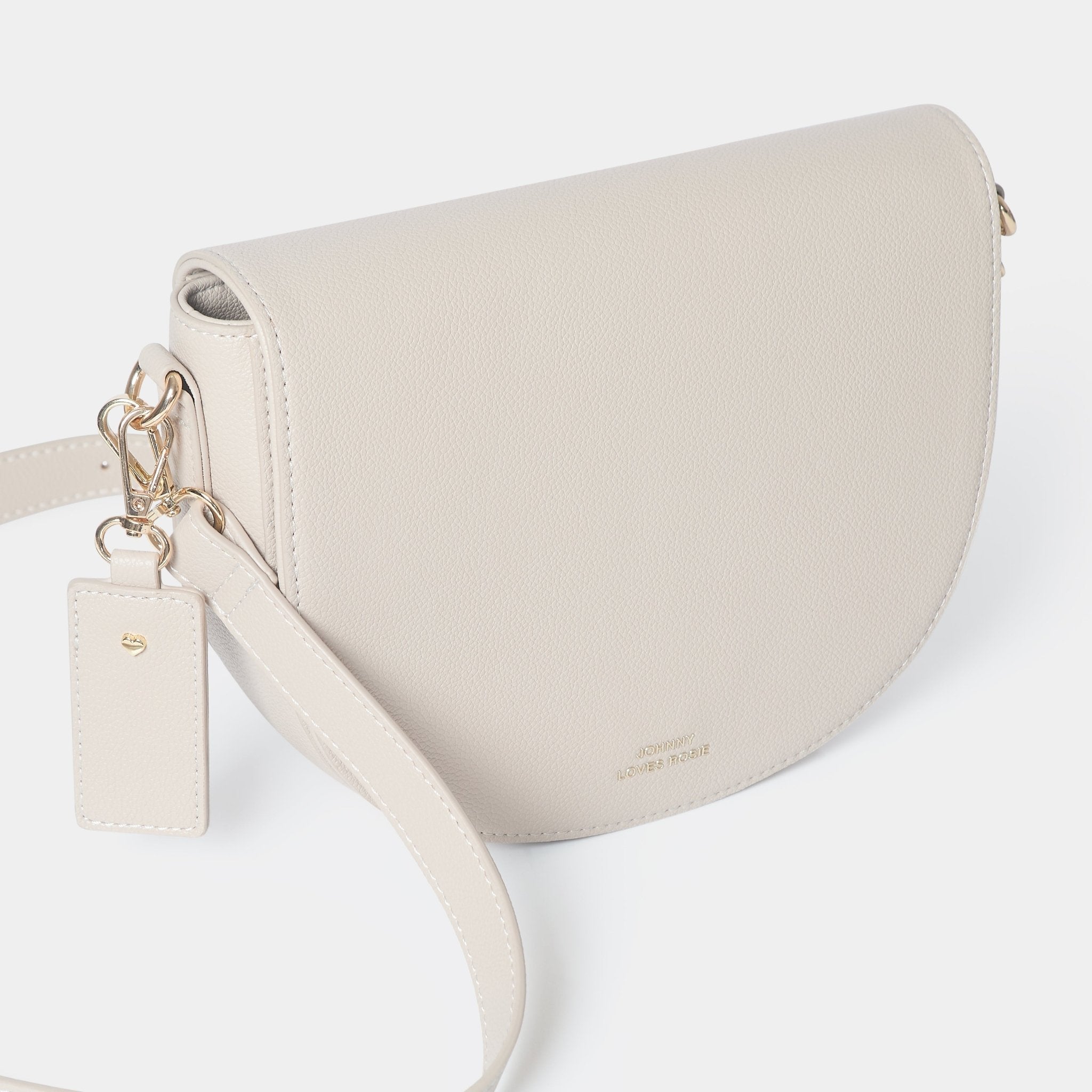 Sadie Half Moon Saddle Bag Taupe - Johnny Loves Rosie - JLR London