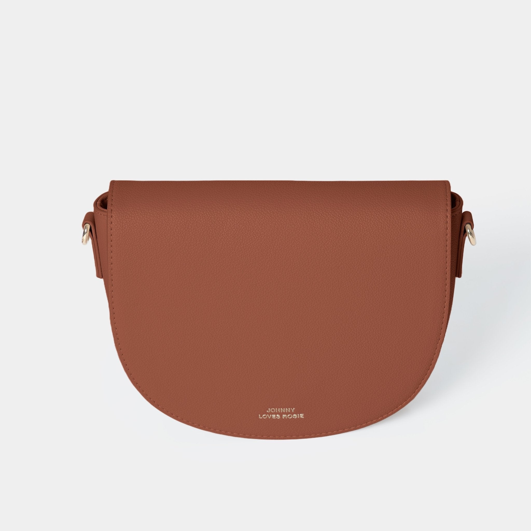 Sadie Half Moon Saddle Bag Dark Tan - Johnny Loves Rosie - JLR London