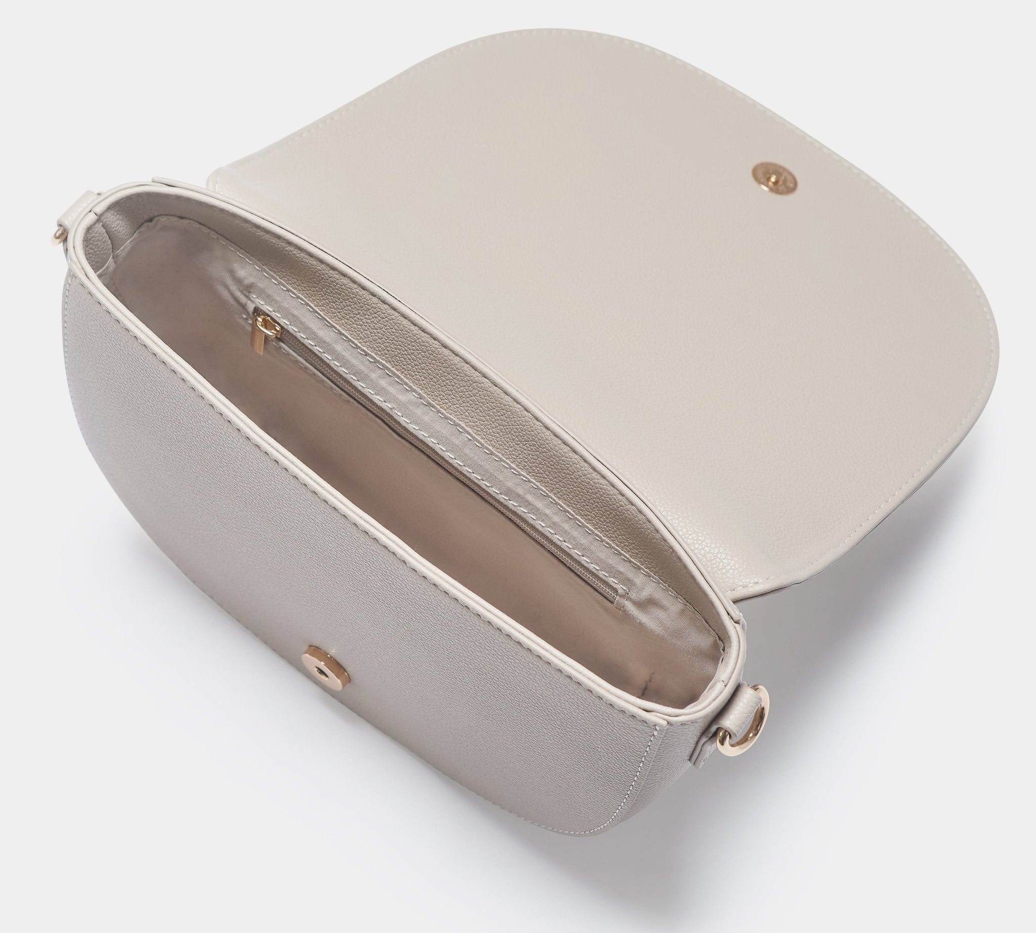 Sadie Half Moon Saddle Bag Taupe - Johnny Loves Rosie - JLR London