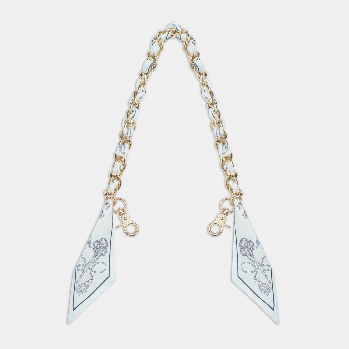 Avery White Chain & Scarf Strap