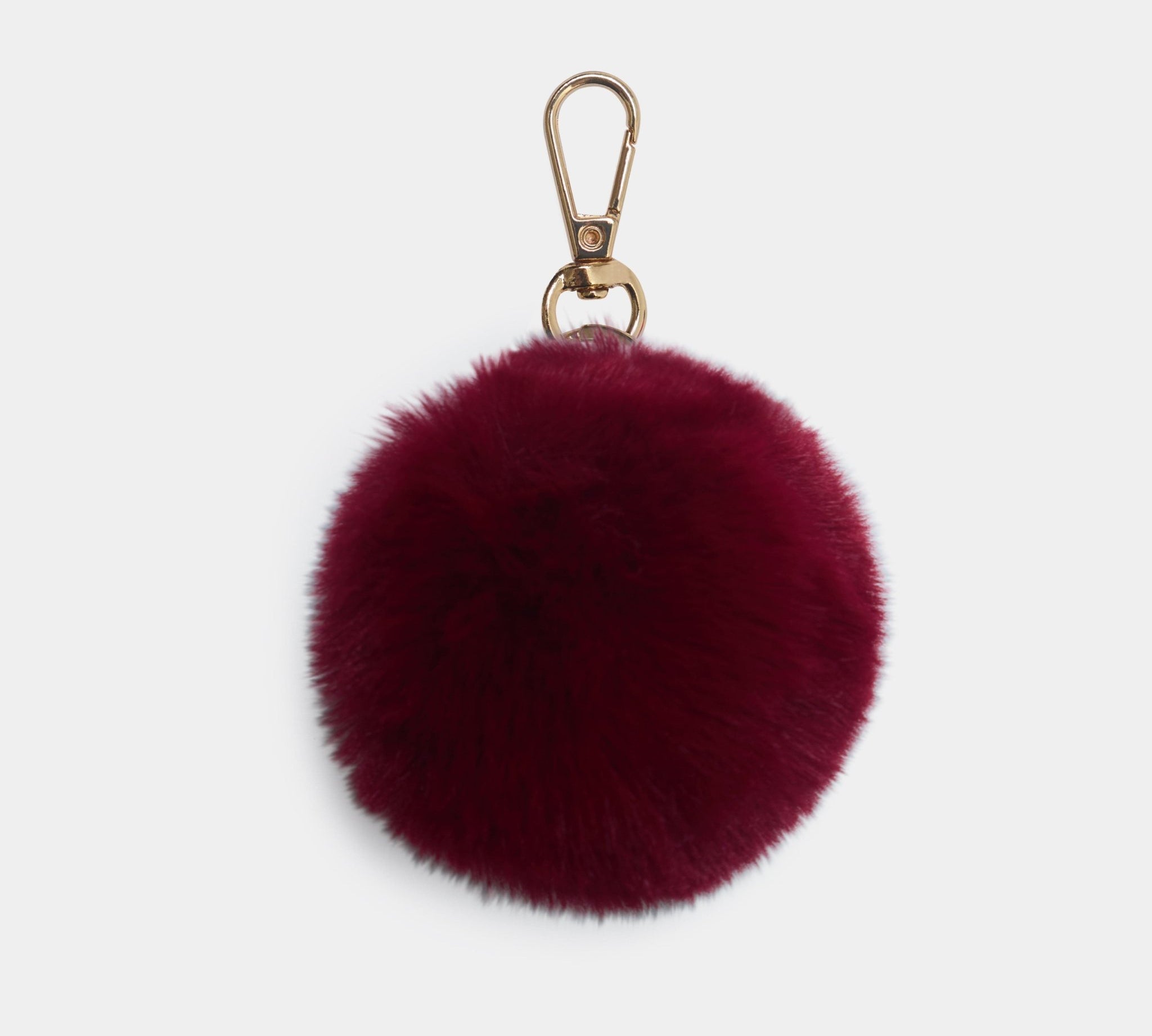Cherry Red Luxury oversized pompom keyring - JLR London