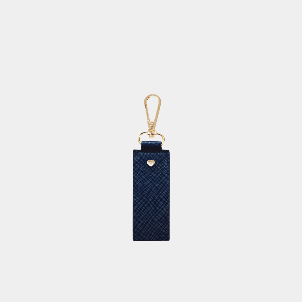 Navy Archie Rectangle Keyring - Johnny Loves Rosie - JLR London