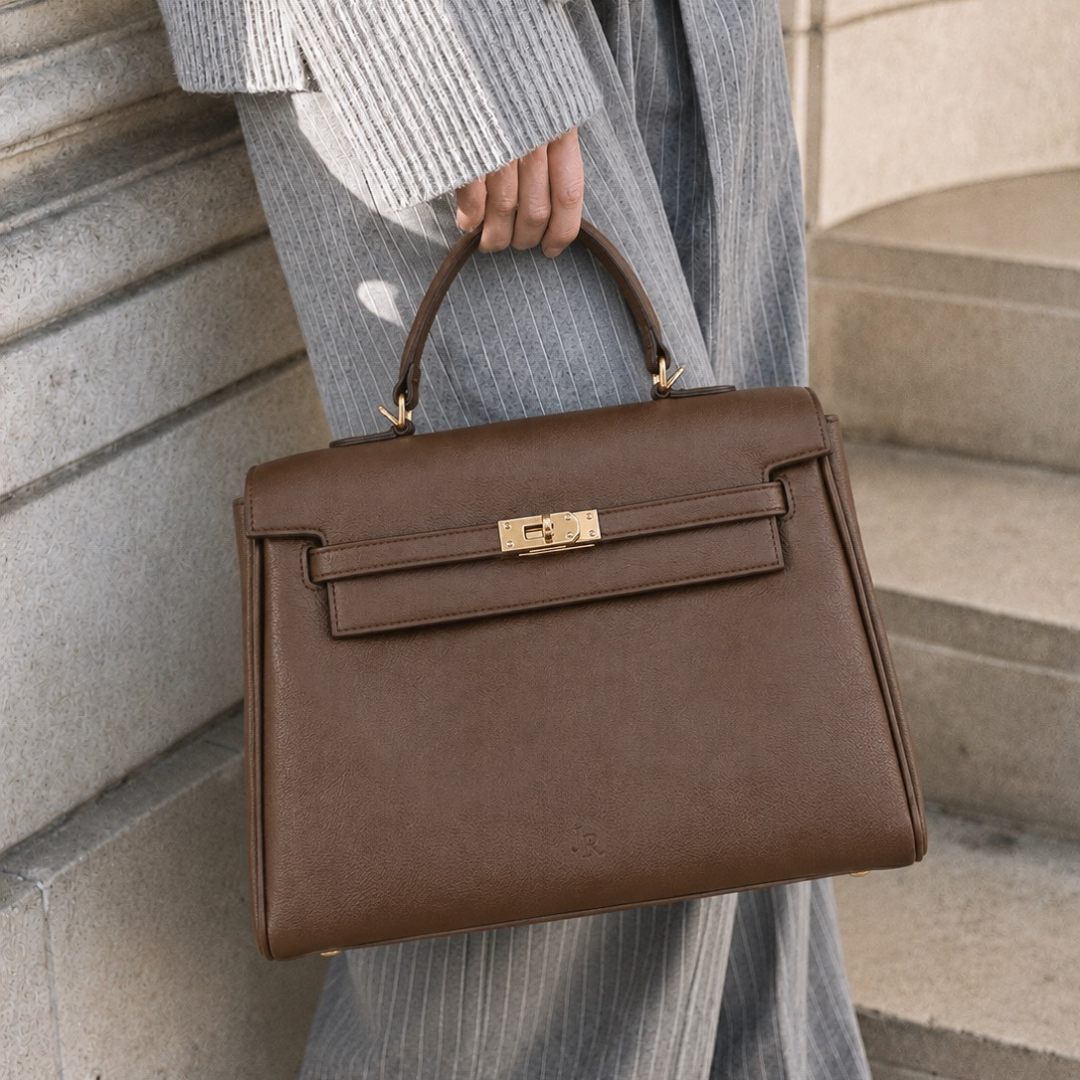 Eaton Top handle Work bag - Dark Brown