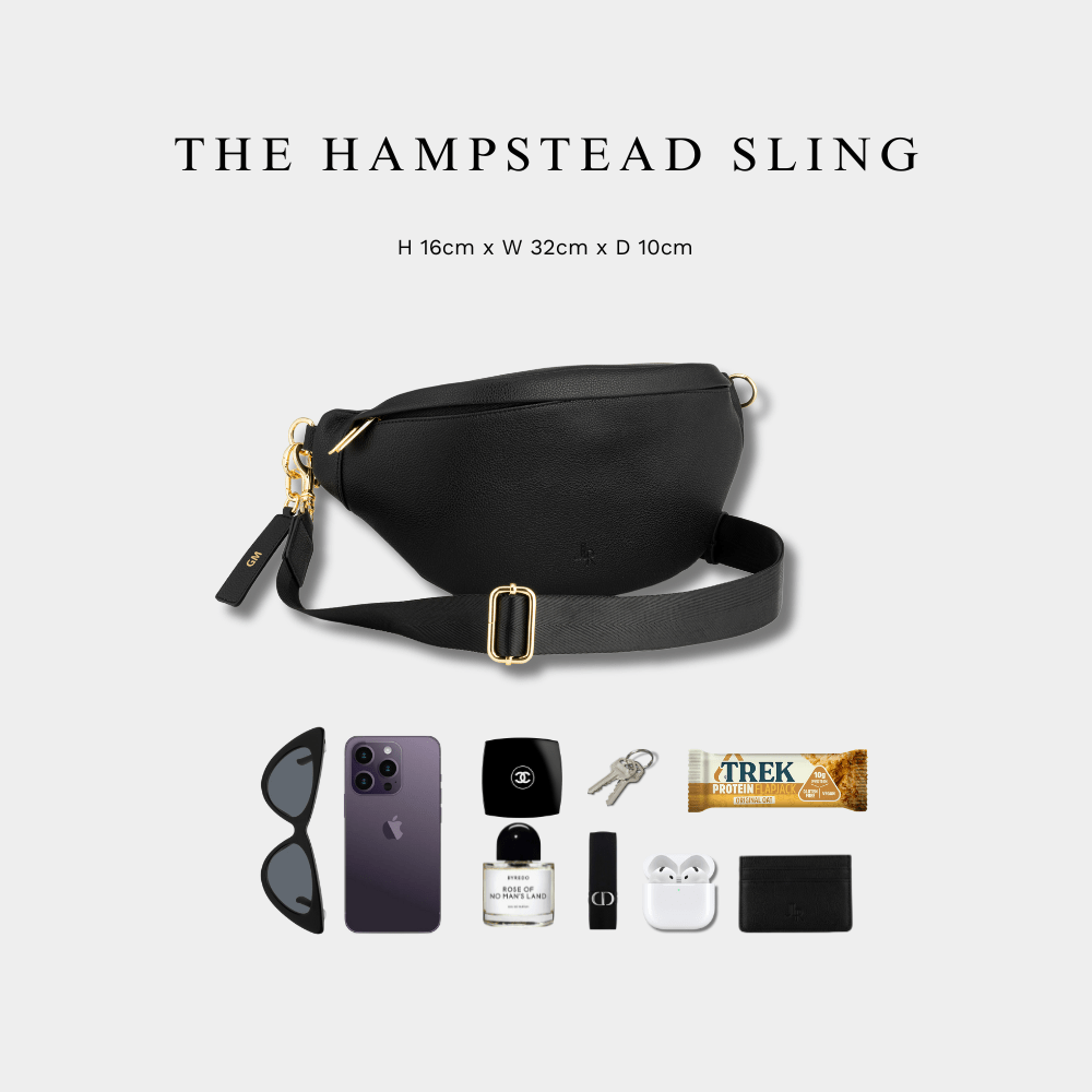 Hampstead luxe leather Sling bag Tan