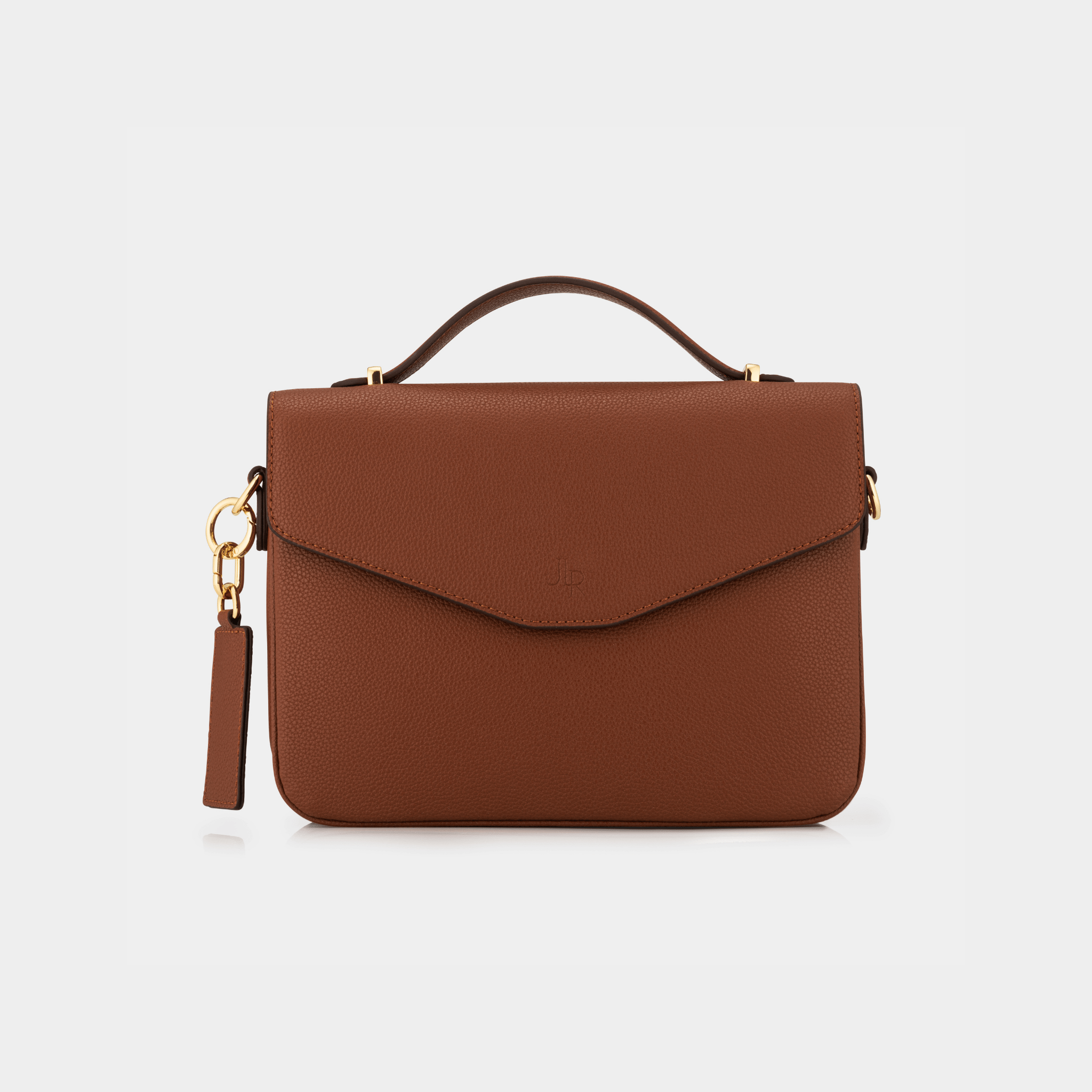 Kensington Luxe Leather Top Handle Bag - Tan - JLR London