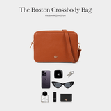 Tan Boston premium leather Crossbody Bag