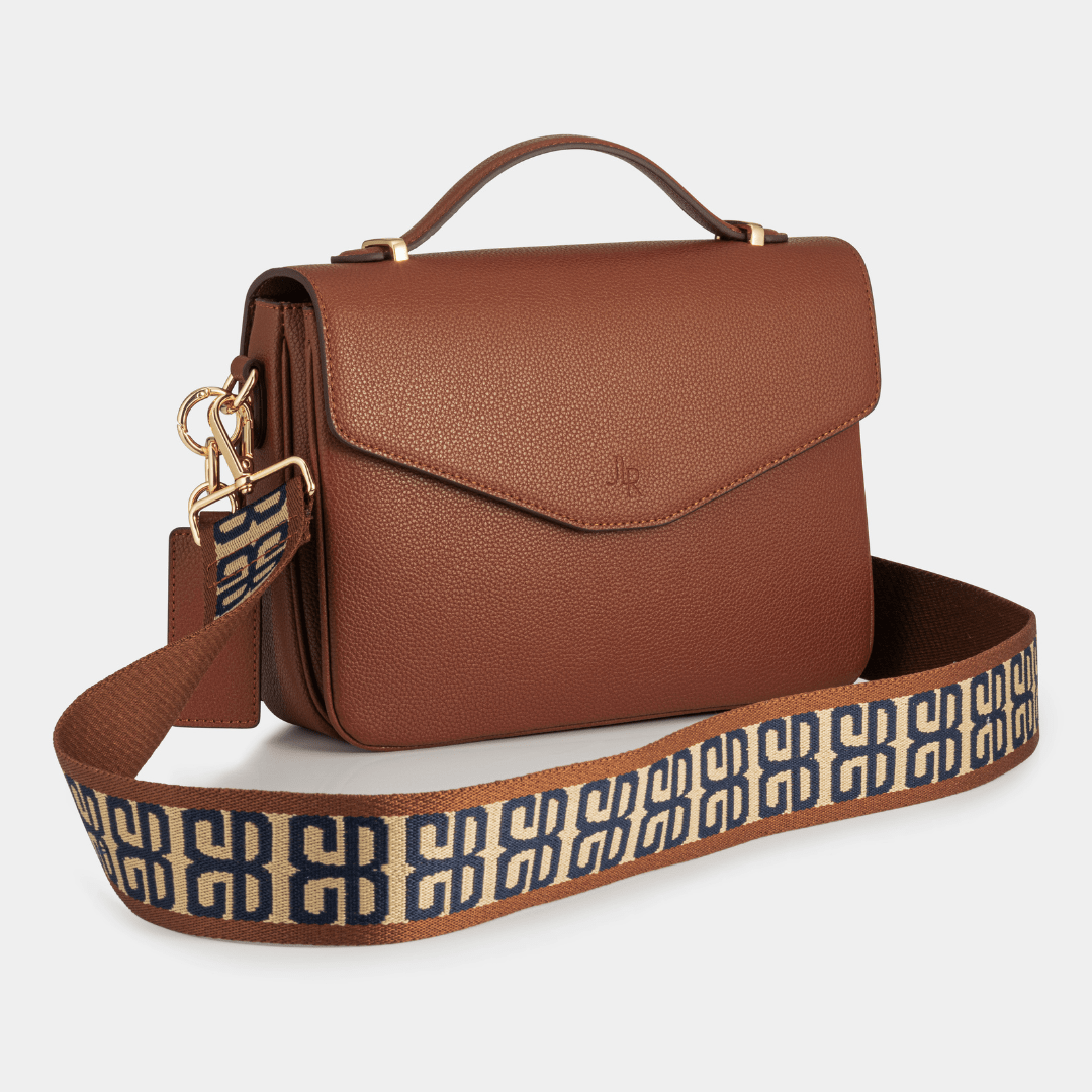 Kensington luxe leather top handle bag Tan