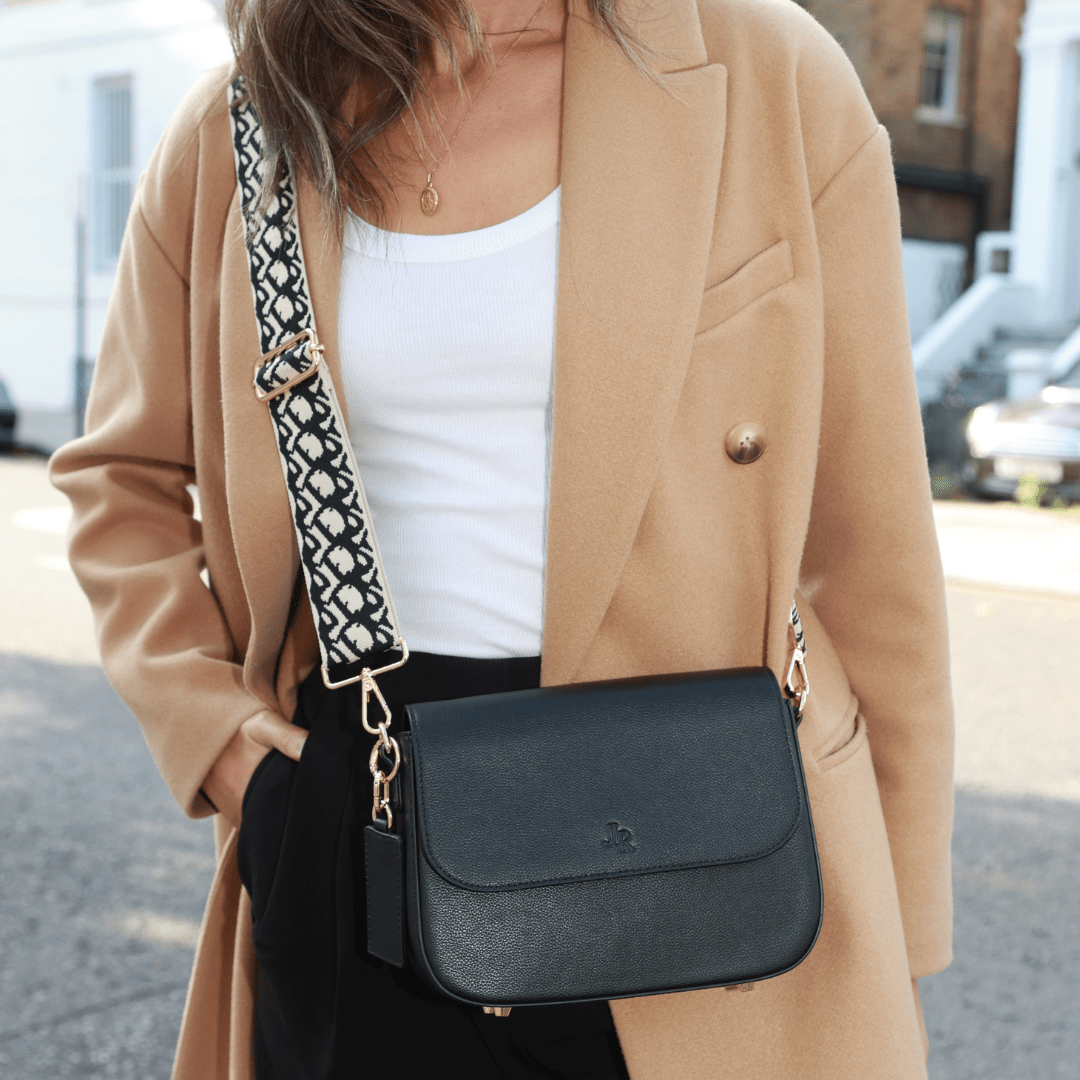 Westminster luxe leather Saddle bag Black