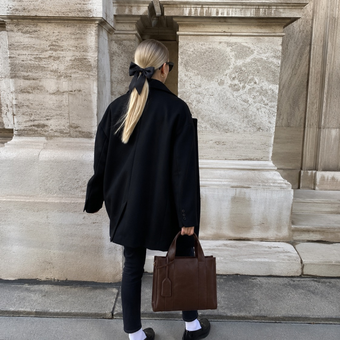 Mini Taylor Tote Bag - Dark Brown Suede