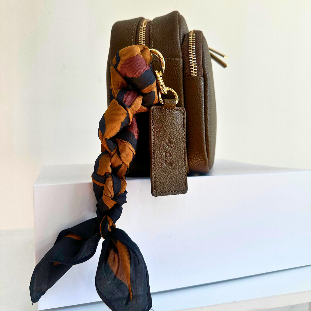 Chelsea Maxi crossbody luxe leather bag Chocolate Brown