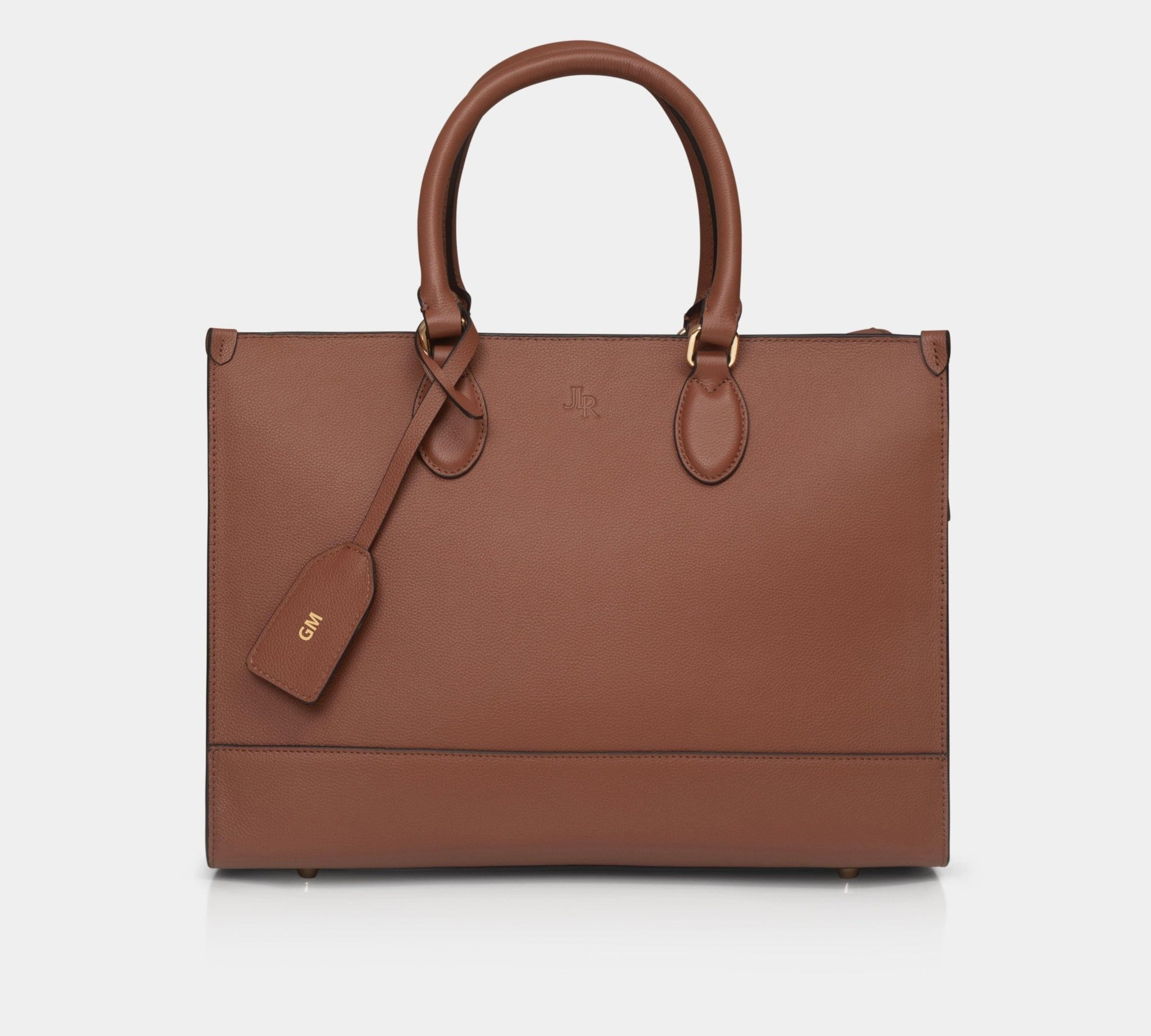 Belgrave Luxe Leather Work Bag - Tan - JLR London