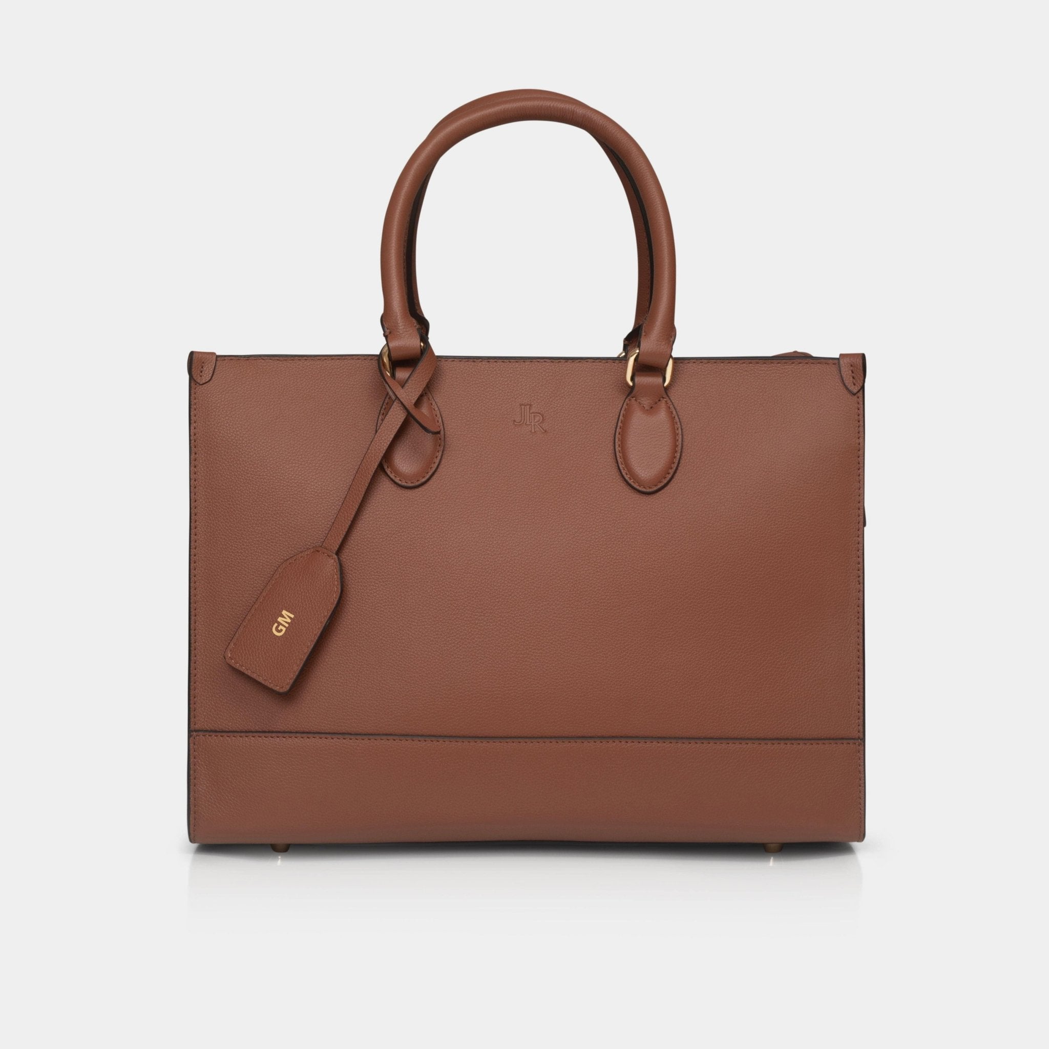 Belgrave Luxe Leather Work Bag - Tan - JLR London