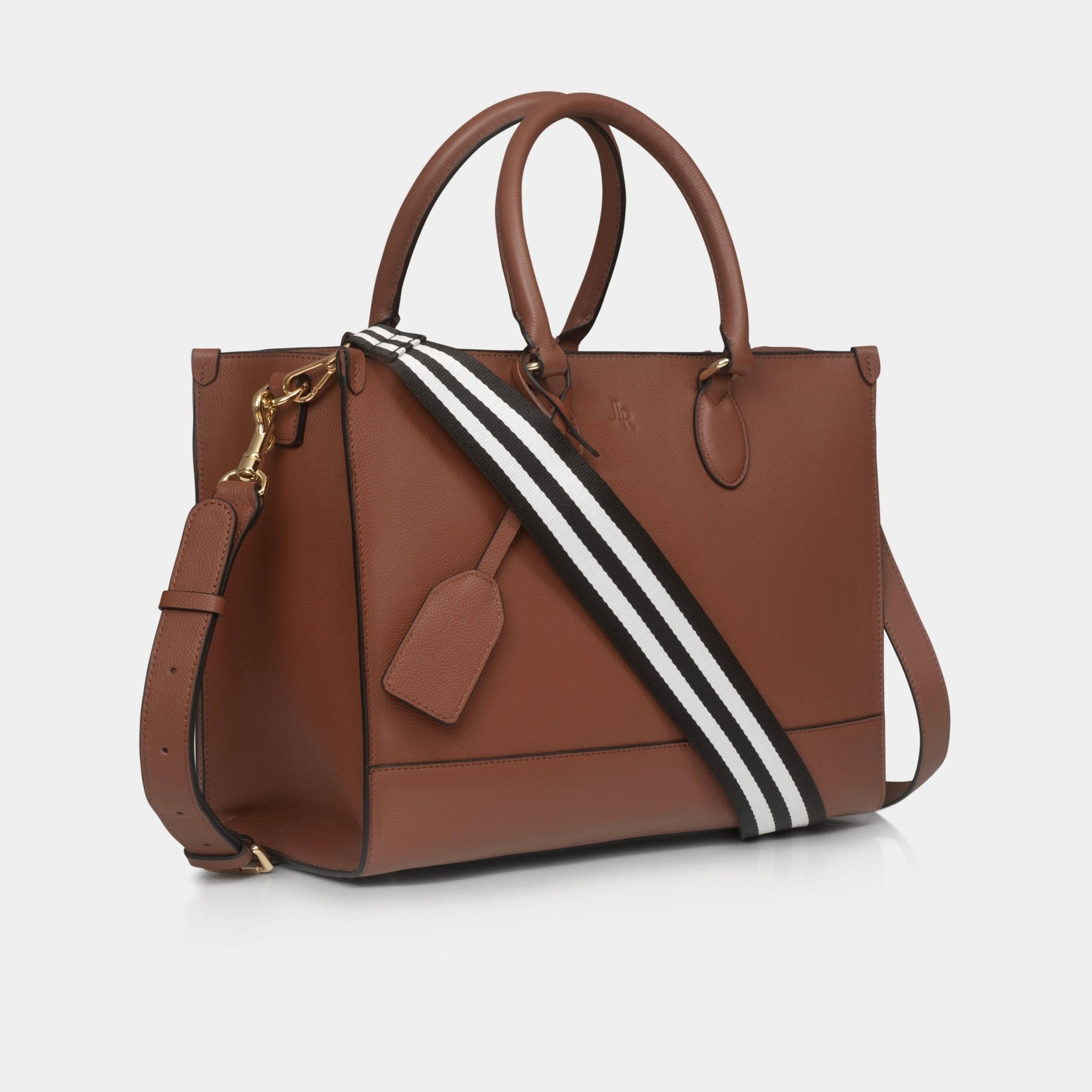 Belgrave Luxe Leather Work Bag - Tan - JLR London