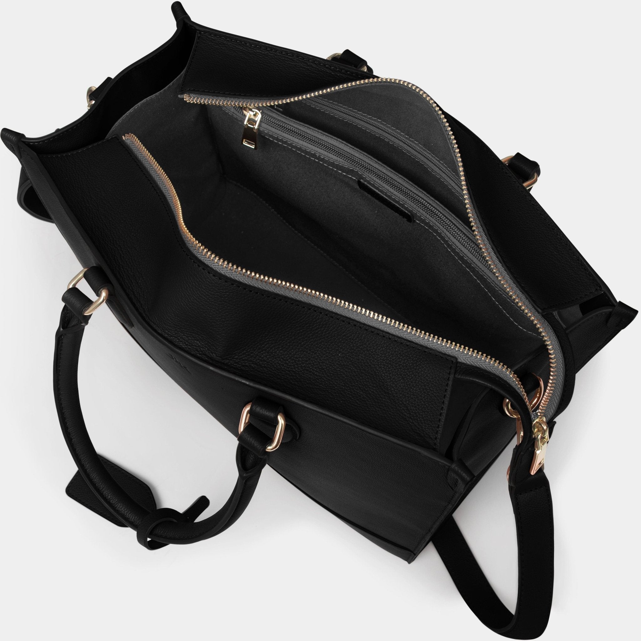 Luxe Leather Belgrave Work Bag - Black - JLR London