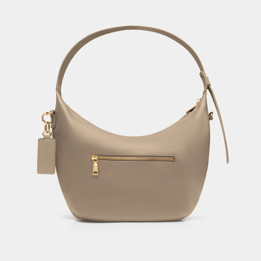 Sloane City Luxe Leather Bag - Taupe - JLR London