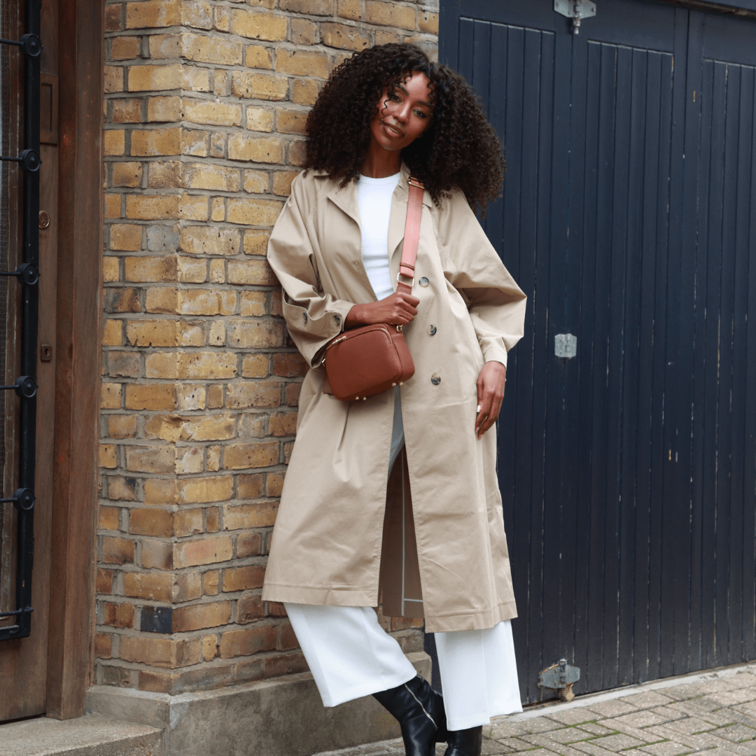Chelsea Midi Crossbody luxe leather bag Tan