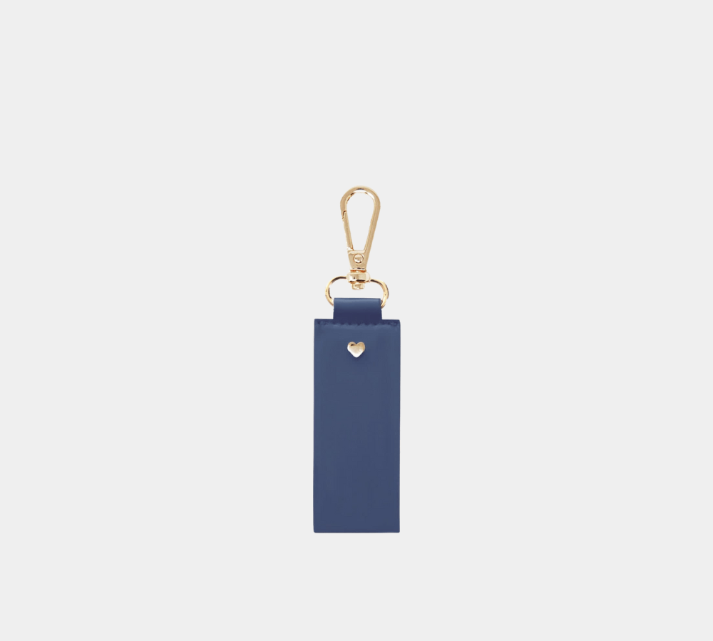 Navy Soft Archie Rectangle Keyring - Johnny Loves Rosie - JLR London