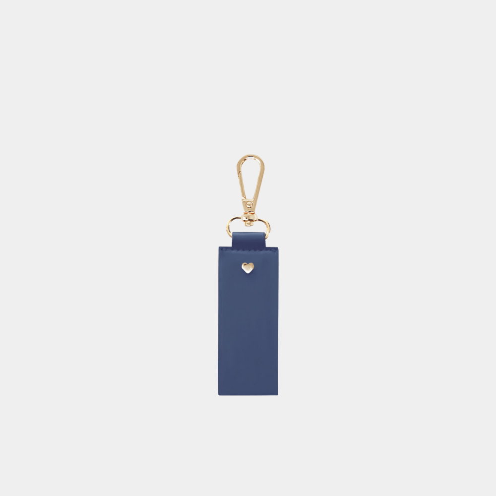 Navy Soft Archie Rectangle Keyring - Johnny Loves Rosie - JLR London