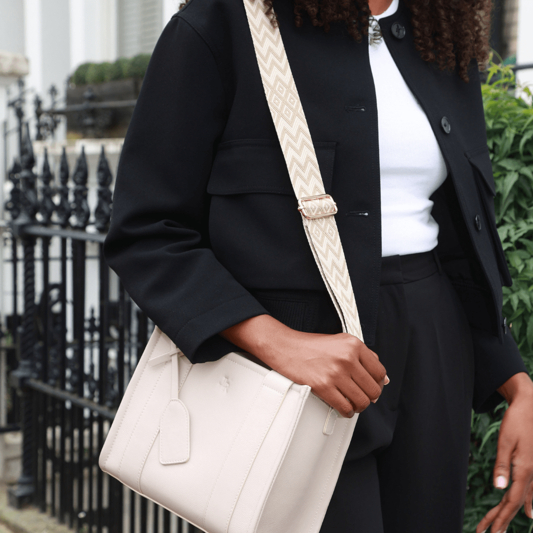 Mini Taylor luxe leather Tote bag Stone