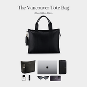 Maxi Taylor Tote Bag Black Vegan Leather *Pre - order* - JLR London