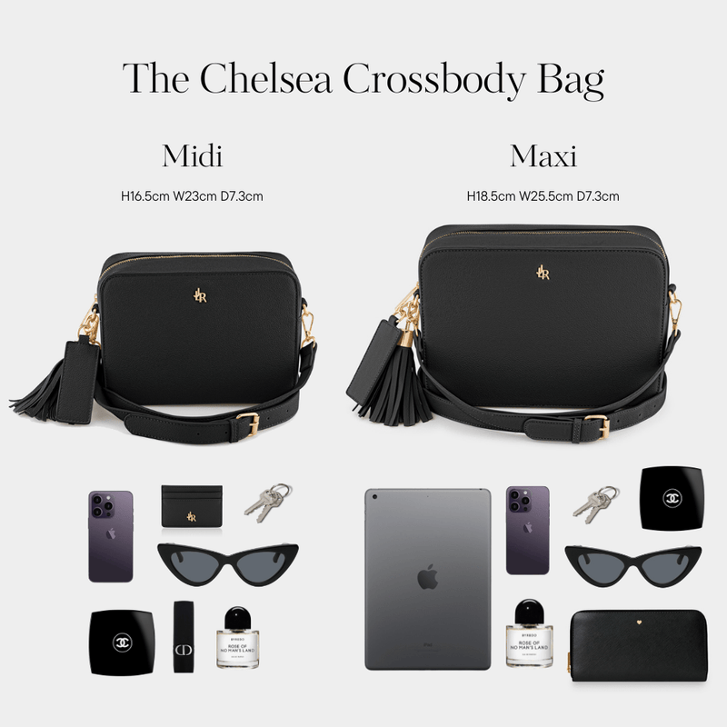 Black Chelsea Maxi Crossbody Bag