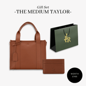 The Medium Taylor & Card Holder | Gift Set - Tan - JLR London