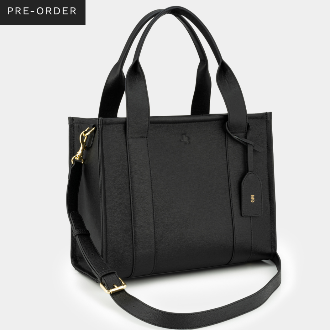 Taylor Maxi luxe leather tote bag Black