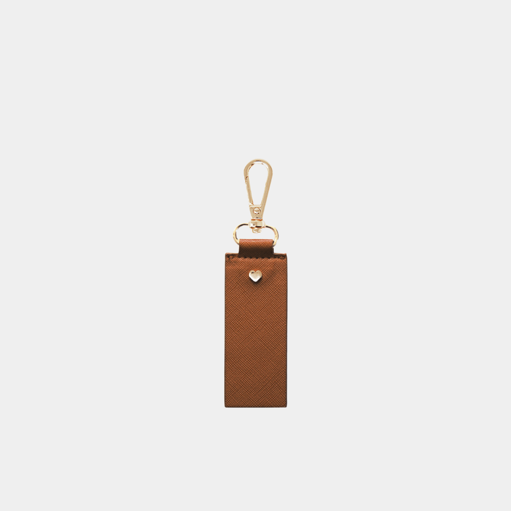 Tan Archie Rectangle Keyring - Johnny Loves Rosie - JLR London