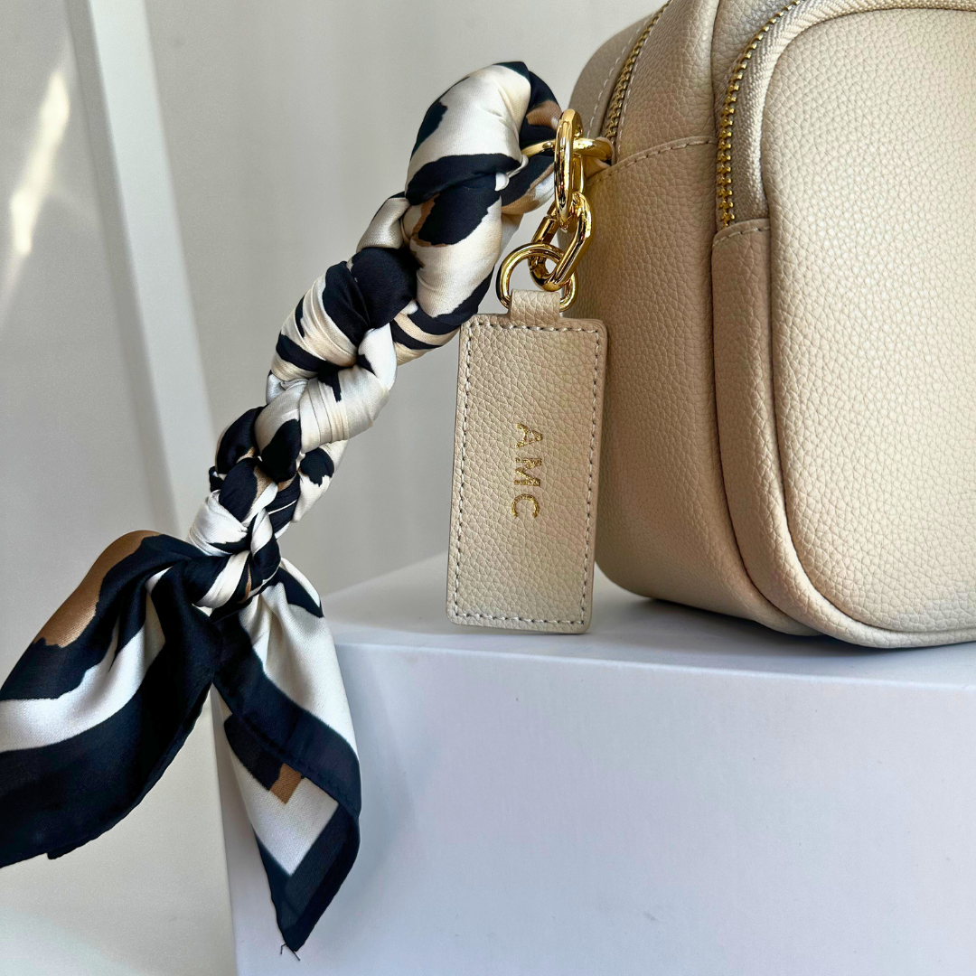 Chelsea Midi Crossbody luxe leather bag Stone