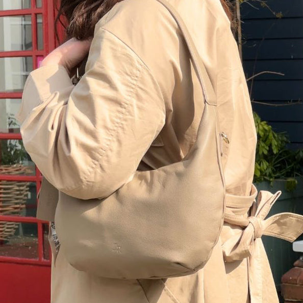 Sloane City luxe leather bag - Taupe